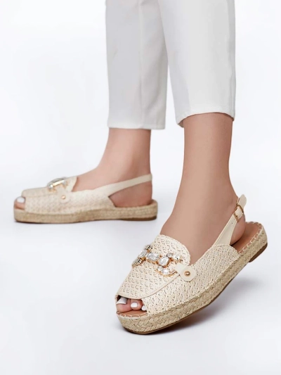 Royalfashion Damen-Espadrilles mit offener Spitze