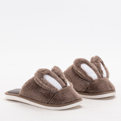Crolisia braune Damenhausschuhe - Schuhe