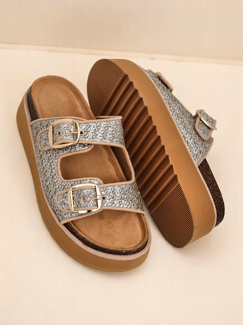 Royalfashion Жіночі шльопанці на платформі Nora Woven