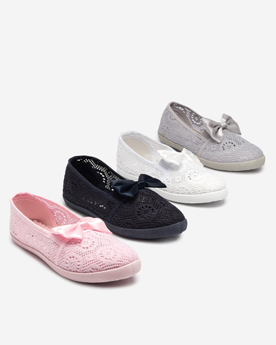 Mädchen-Sneaker mit grauer Osmo-Schleife - Schuhe