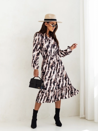 Royalfashion Damen-Midi-Kleid mit Druck
