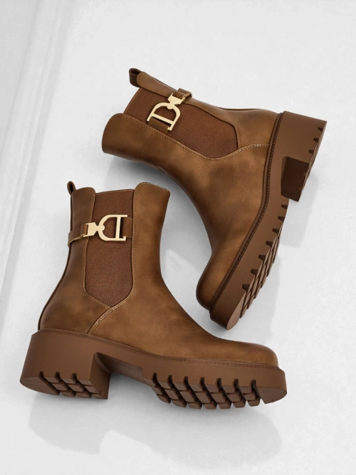 Високі жіночі ботильйони з екошкіри Ovella