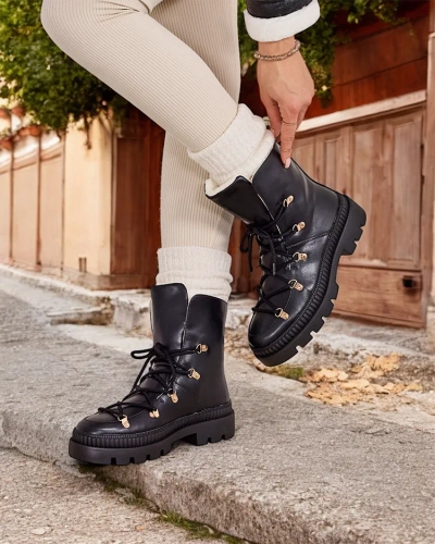 Royalfashion Damen Schnürschneestiefel Lorii