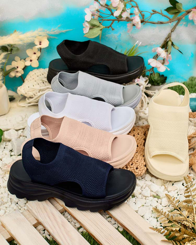 Royalfashion Damen Sandalen mit Schaft Viss