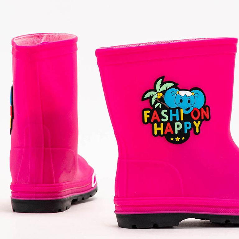 Ukali Fuchsia Regenstiefel für Kinder - Schuhe