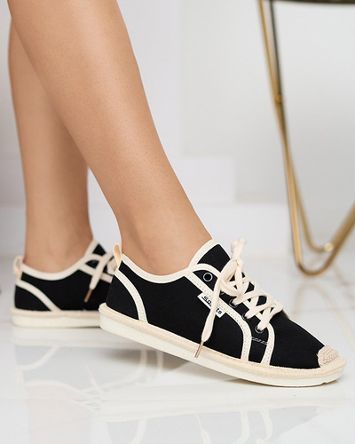 Schwarze Mokida-Webschuhe für Damen - Schuhe