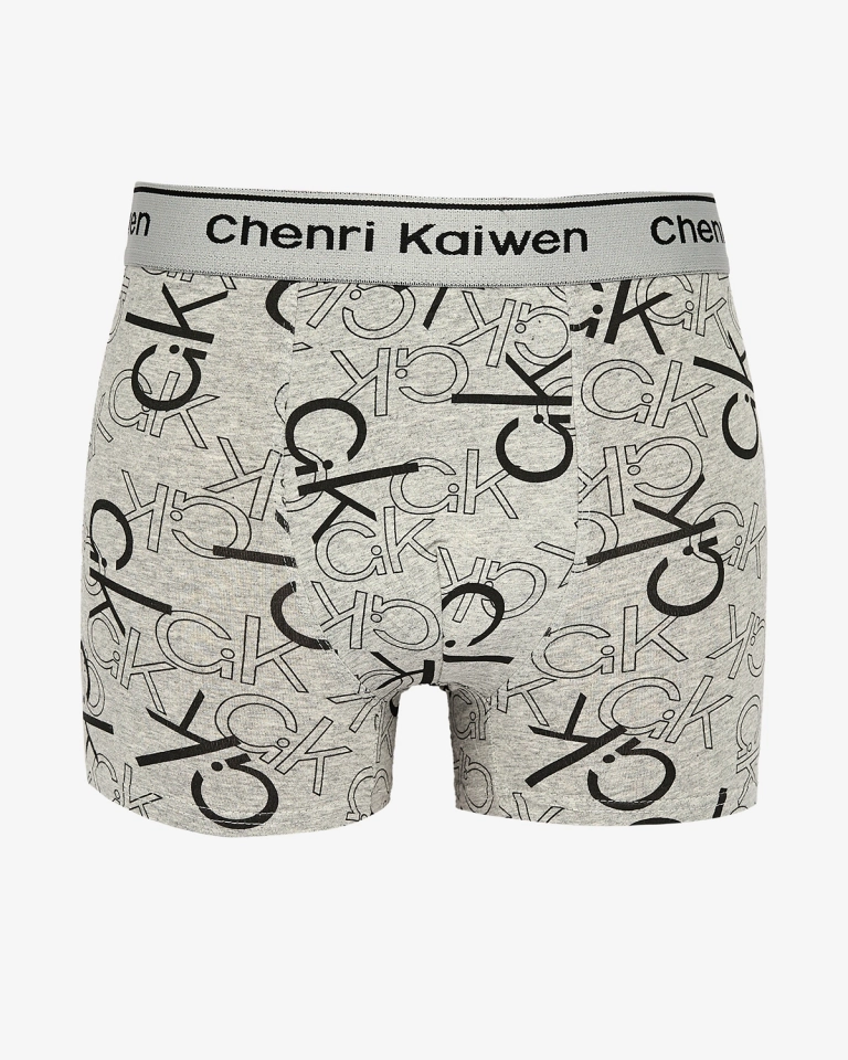 Royalfashion Herren Boxershorts mit Druck in hellgrau