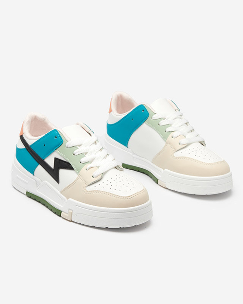 Бежево-блакитне жіноче спортивне взуття Кросівки Tremsi - Взуття