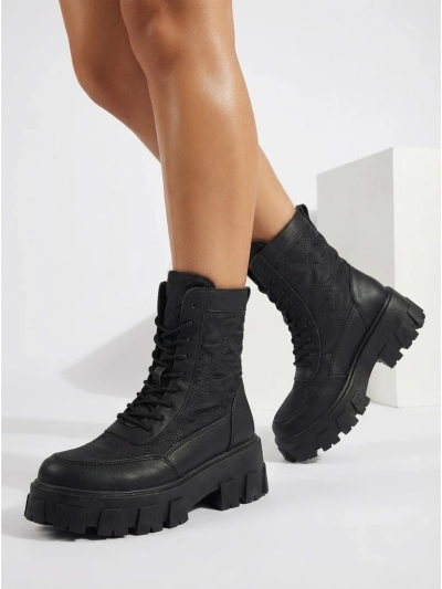 Öko-Leder Schnürstiefeletten Damen Solvi