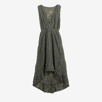 Spitzenkleid in Khaki-Trägern - Kleider 1