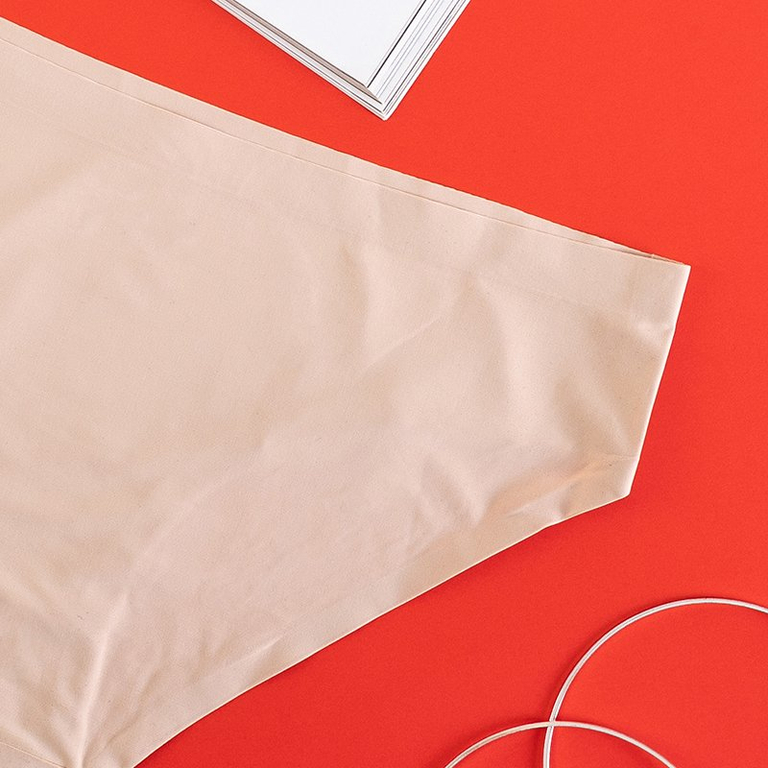 Beige Damenhöschen, nahtlose Höschen - Unterwäsche