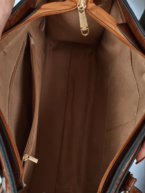 Жіноча сумка-шопер з екошкіри з тисненням Seraphyne