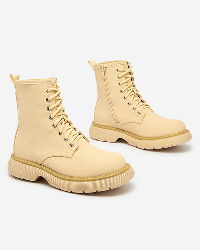Royalfashion Matte beige Damenstiefel Kucillo
