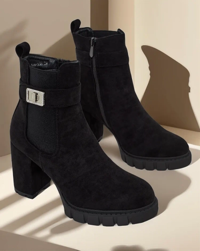 Royalfashion Damen Blockabsatz-Stiefeletten Effo