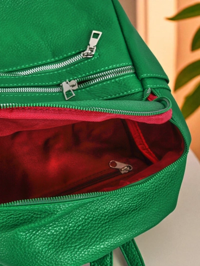Damenrucksack AURELIA Verde Öko-Leder A4 Królewska Moda