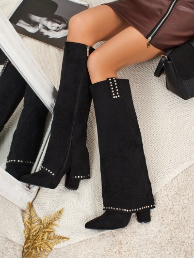 Damenstiefel Bryves aus Öko-Wildleder mit Schaft