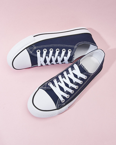 Marineblaue klassische Damen-Schnürsneaker Ogisa - Schuhe