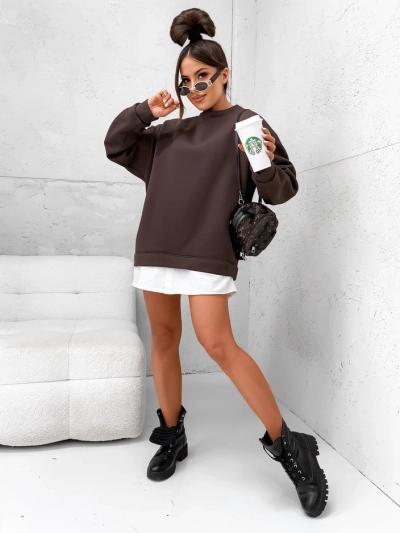 Royalfashion Baumwoll-Damen-Sweatshirt mit abnehmbarem unteren Teil
