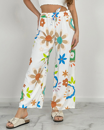 Royalfashion Weite Stoffhose mit Blumenmuster