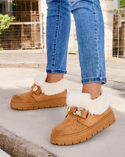 Royalfashion Damen Kurzstiefel a'la Schneestiefel Dobis