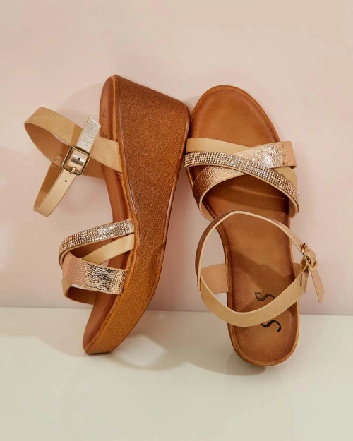 Royalfashion Жіночі босоніжки з цирконами Bozi