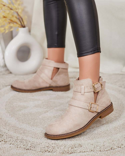 Royalfashion Damen Geronsa Stiefel mit Ausschnitt