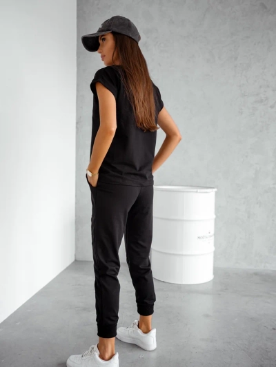 Royalfashion Damen Baumwolle Freizeitset mit kurzen Ärmeln