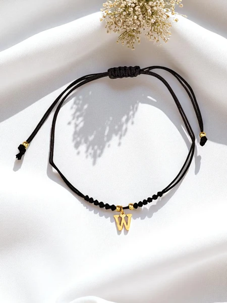 Damenarmband mit dem Buchstaben W Wanderlust