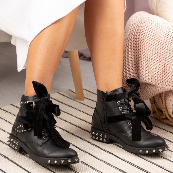 Black boots with Jega decorations - Footwear