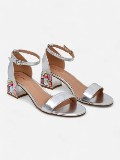 Royalfashion Damen Sandalen mit dekorativen Absätzen Ballou