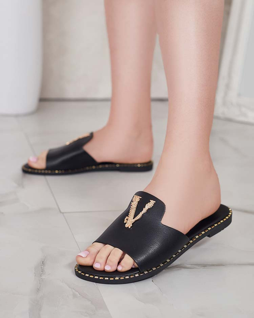 Royalfashion Жіночі шльопанці з екошкіри Cemenna