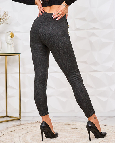 Royalfashion Isolierte, karierte Teggings-Hose für Damen