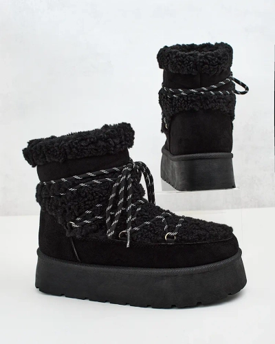 Royalfashion Damen-Schneestiefel zum Schnüren Evonie