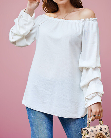 Royalfashion Damenbluse a'la hiszpanka mit Rüschen