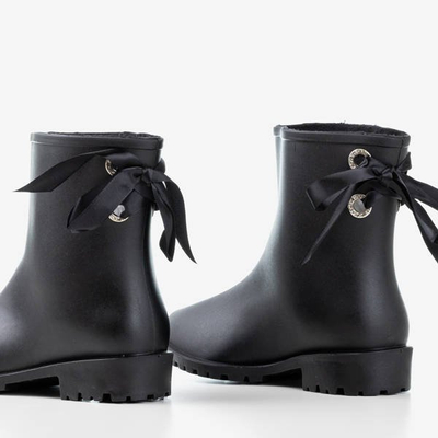 Чорні гумові дощовики від парасольки матові - Wellies