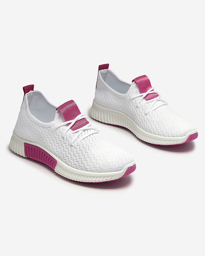 Weiße Damen-Sportschuhe mit fuchsiafarbenen Einsätzen Kedeti - Footwear