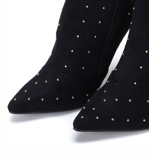 Czarne botki z dżetami Audrey - Obuwie