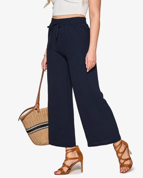 Темно-сині жіночі палаццо - Одяг