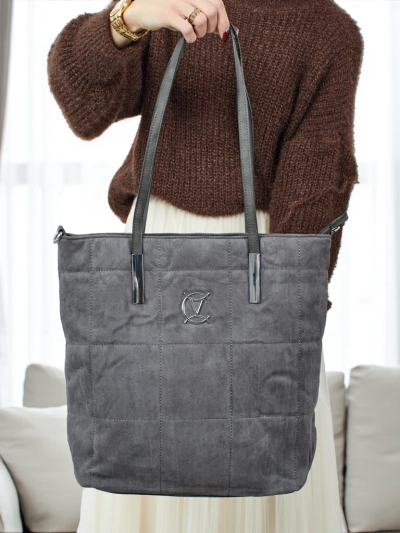 Damen Shopper Handtasche Caryenne aus Öko-Wildleder
