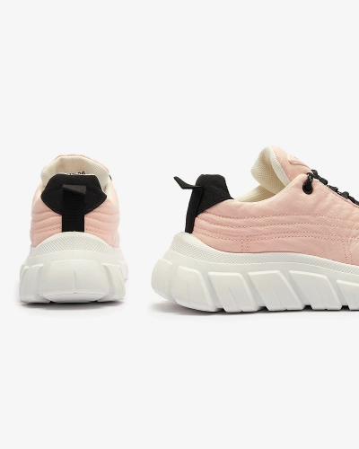 Hellrosa Damen-Sportschuhe aus Stoff Riotay- Footwear