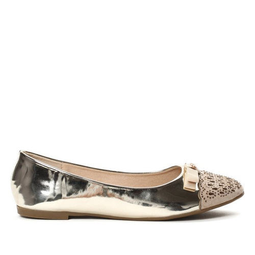 Złote baleriny - Obuwie