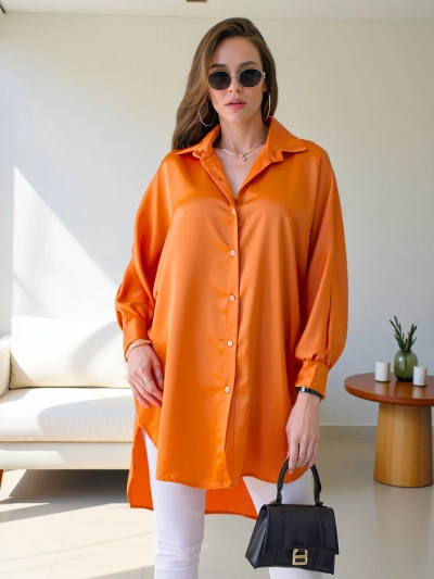 Royalfashion Langes Damen Oversized-Shirt
