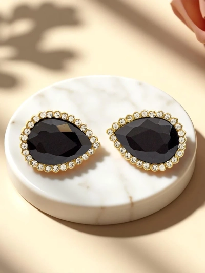 Royalfashion Damen-Clip-Ohrringe mit Kristallen und Zirkonia