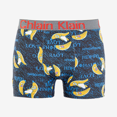 Schwarze Boxershorts für Herren mit Bananen - Unterwäsche