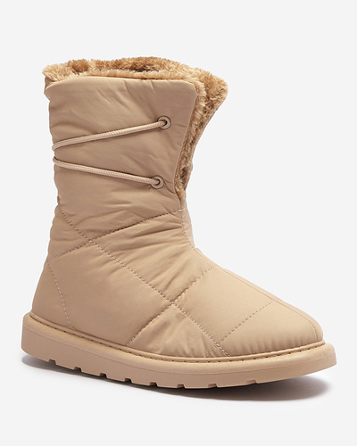 Hellbraune Damenschuhe a'la Schneestiefel Amirfu- Footwear