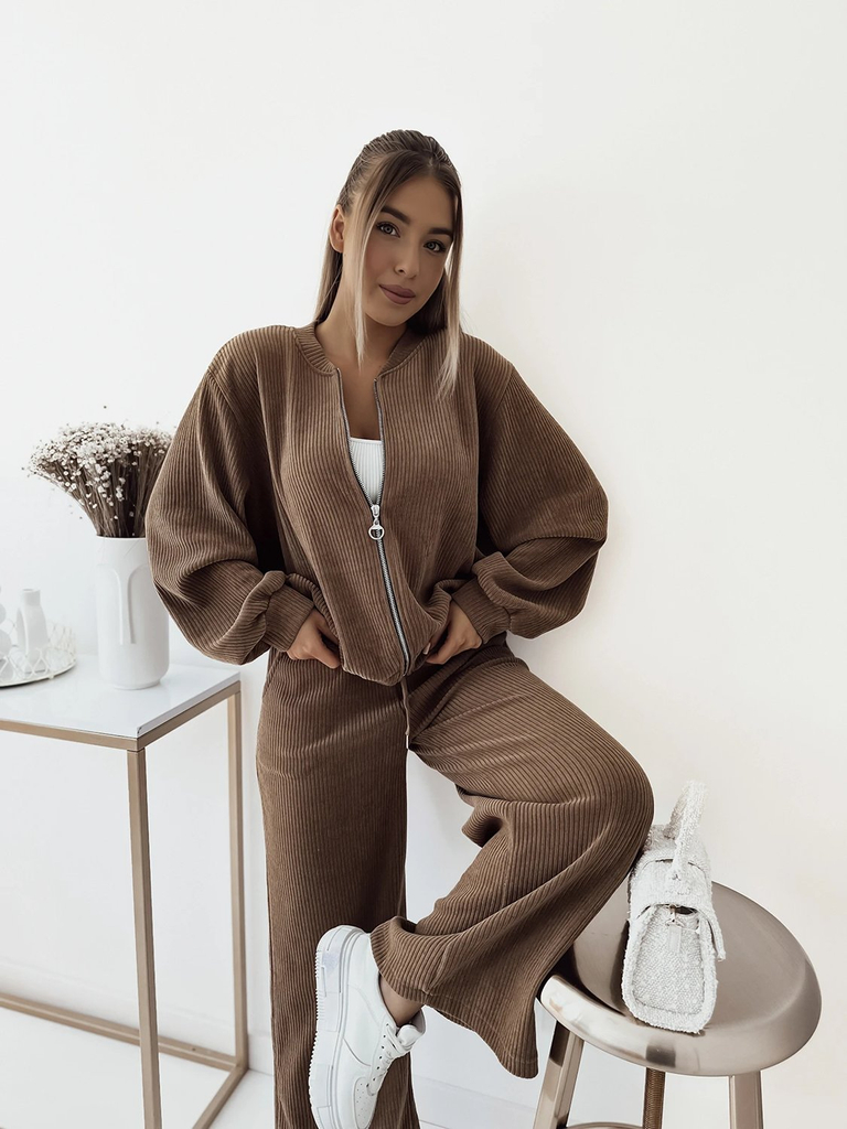 Royalfashion Braunes Damen Freizeit-Set