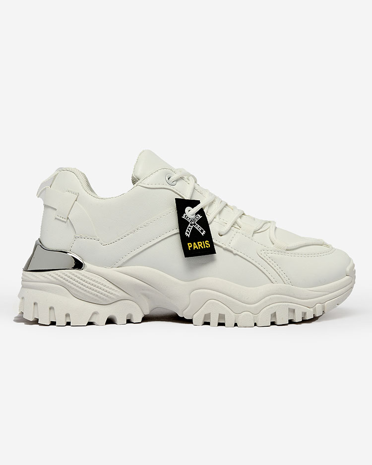 Royalfashion Weiße Damen Sportschuhe auf fester Sohle Lejlika