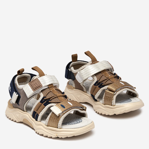 Beige Kindersandalen mit Klettverschluss Meteris - Schuhe