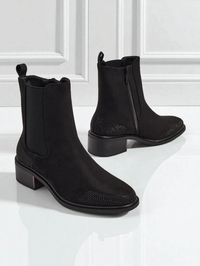 Damen Stiefeletten Öko-Wildleder mit Zirkonia verziert TangleMist