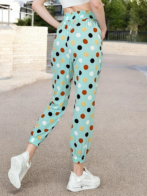 Royalfashion Жіночі тканинні штани в горошок